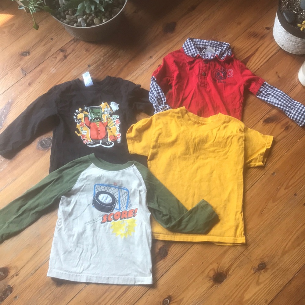 Bundle of 3T boys long and short sleeve shirts